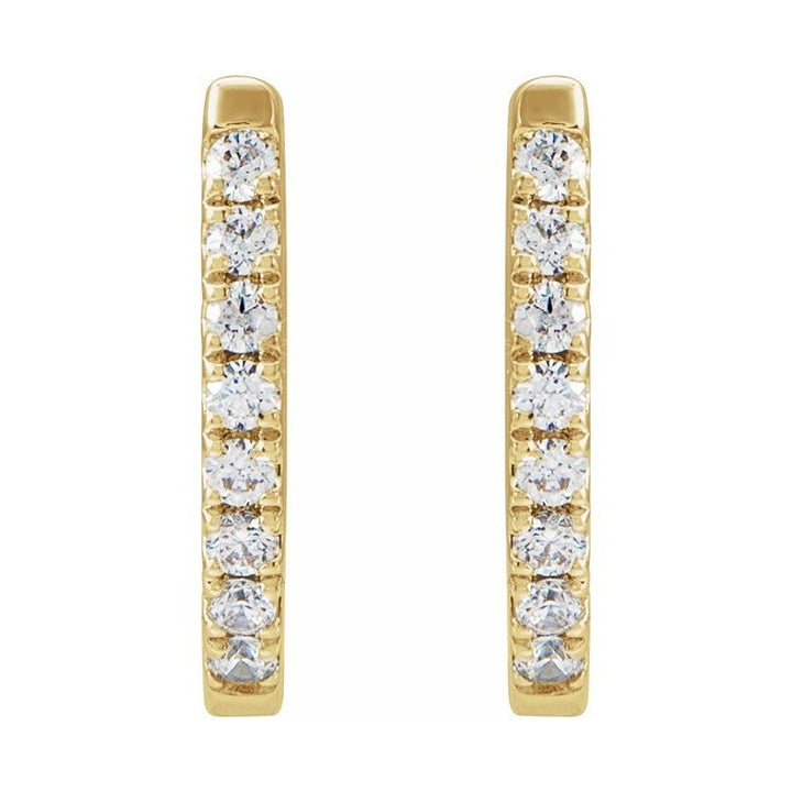 Accented U-Hoop Earrings