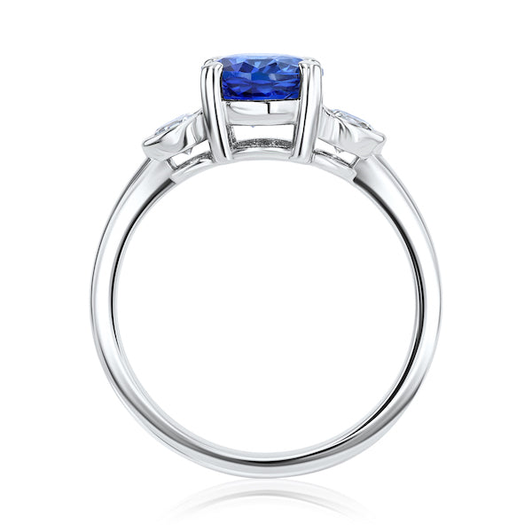 3 Stone .36ct Diamond Bezel 14KW Setting | Washington Diamond