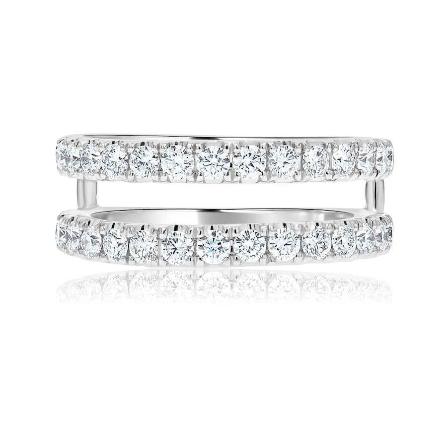 1.00 Carat Diamond 14K White Gold Insert Wedding Ring