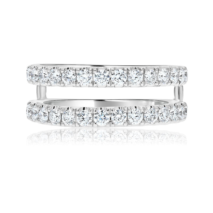 1.00 Carat Diamond 14K White Gold Insert Wedding Ring