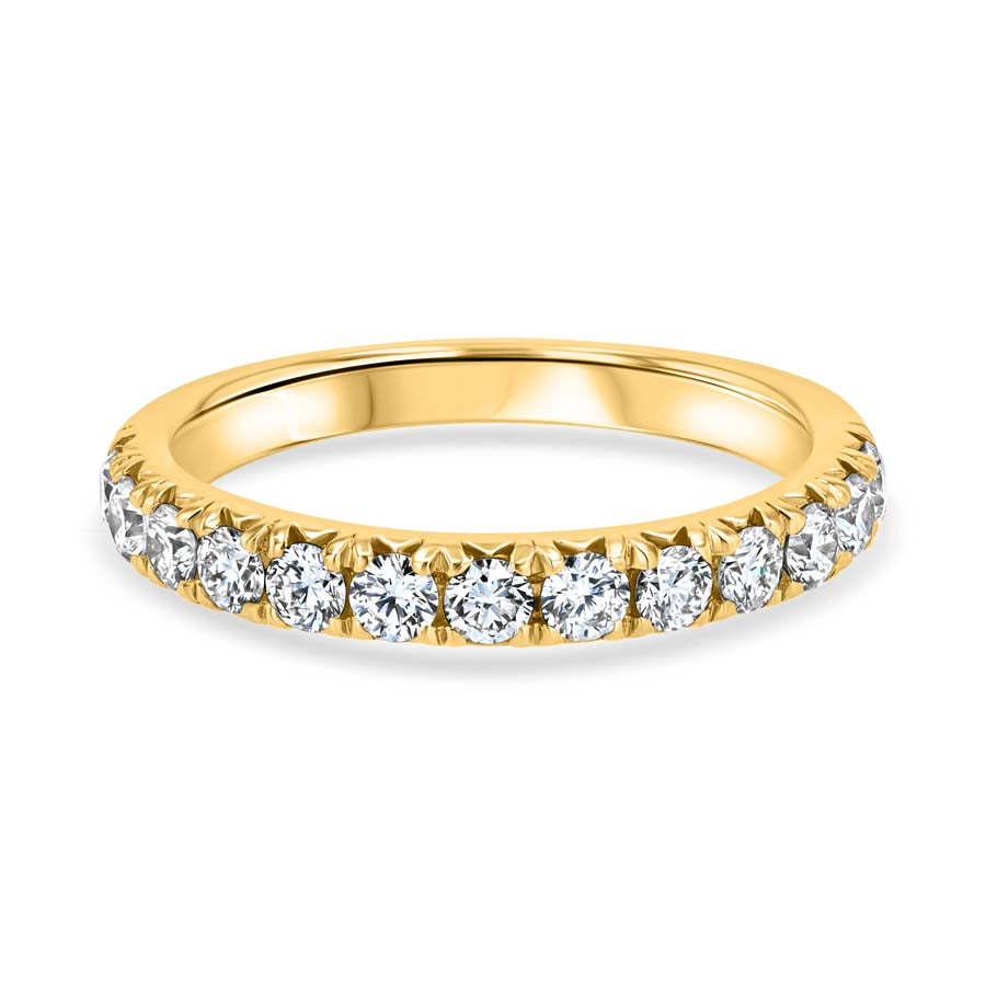 0.66 Carat Diamond Split-Prong 18K Yellow Gold Wedding Band