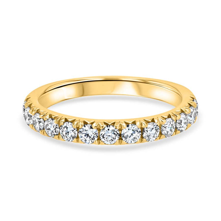 0.66 Carat Diamond Split-Prong 18K Yellow Gold Wedding Band