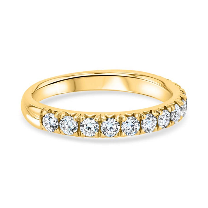 0.66 Carat Diamond Split-Prong 18K Yellow Gold Wedding Band