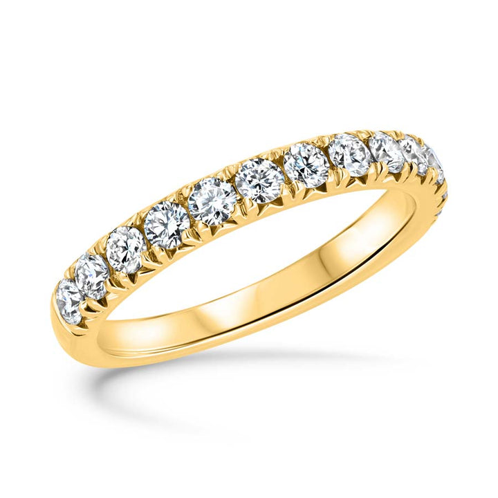 0.66 Carat Diamond Split-Prong 18K Yellow Gold Wedding Band