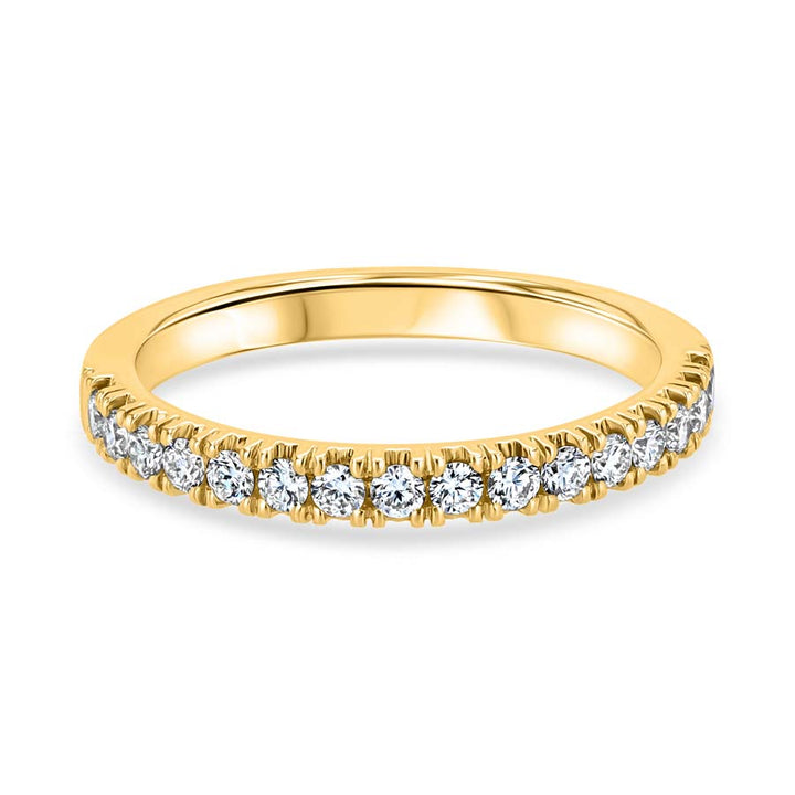 0.35 Carat Diamond Split-Prong 18K Yellow Gold Wedding Band