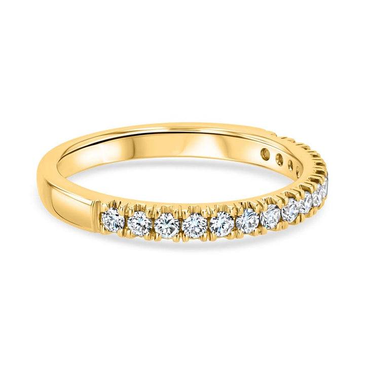 0.35 Carat Diamond Split-Prong 18K Yellow Gold Wedding Band