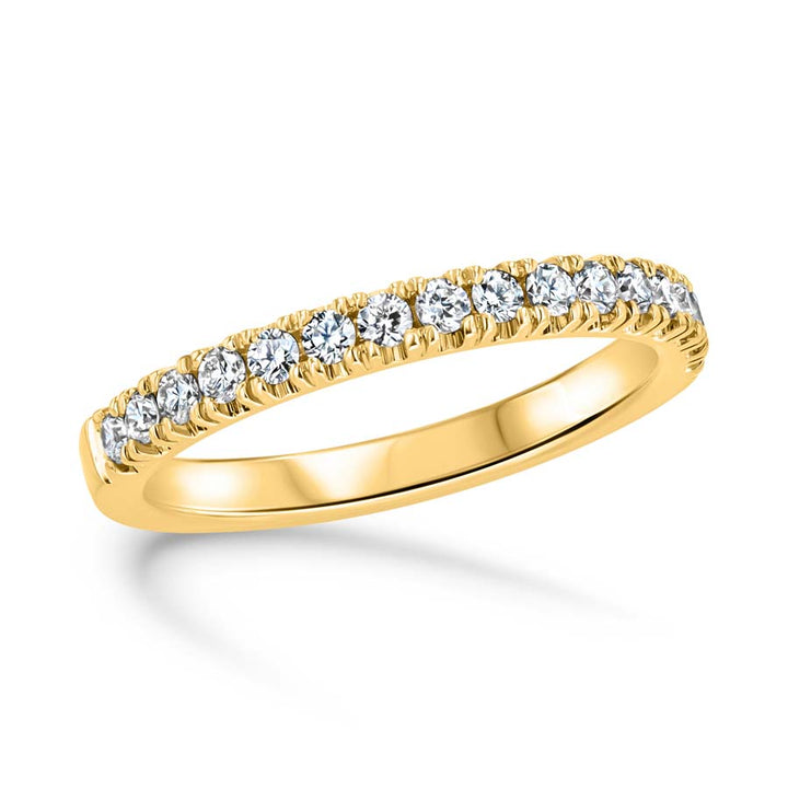 0.35 Carat Diamond Split-Prong 18K Yellow Gold Wedding Band