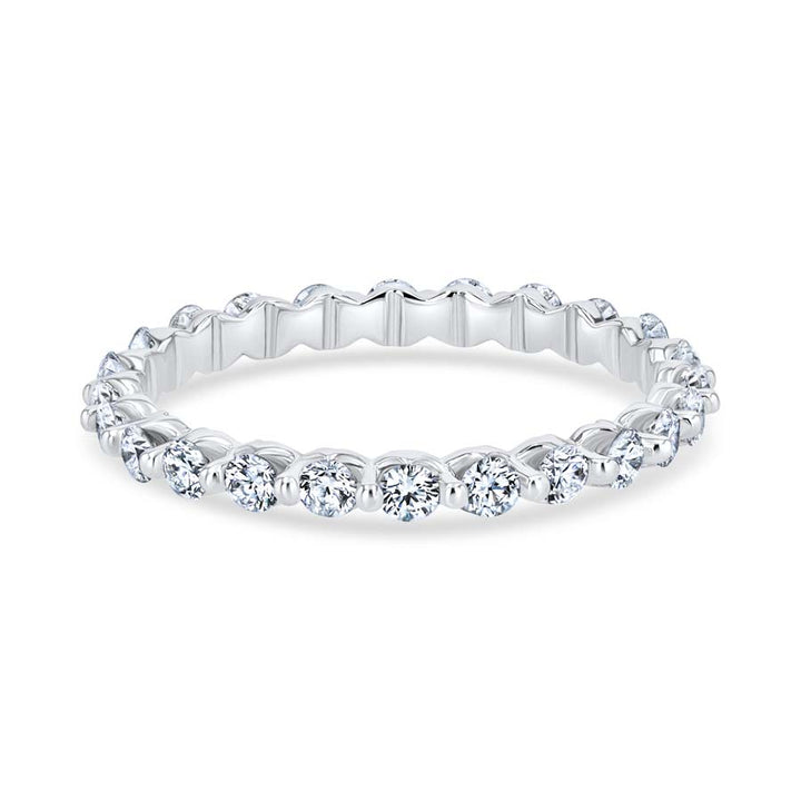 0.71 Carat Diamond Shared-Prong 18K White Gold Eternity Band