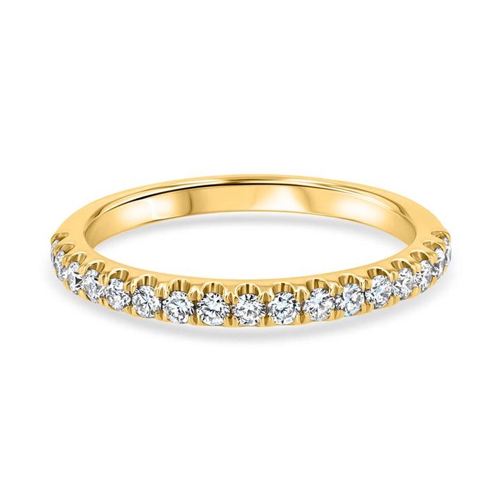 0.36 Carat Diamond Split-Prong 18K Yellow Gold Wedding Band