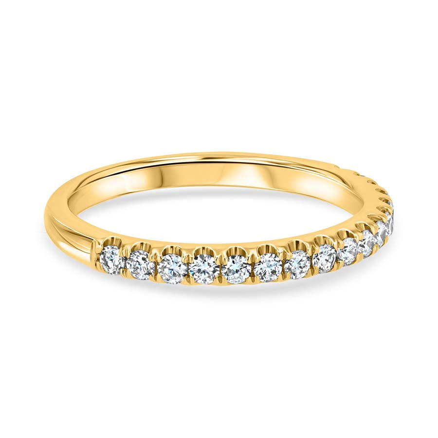 0.36 Carat Diamond Split-Prong 18K Yellow Gold Wedding Band