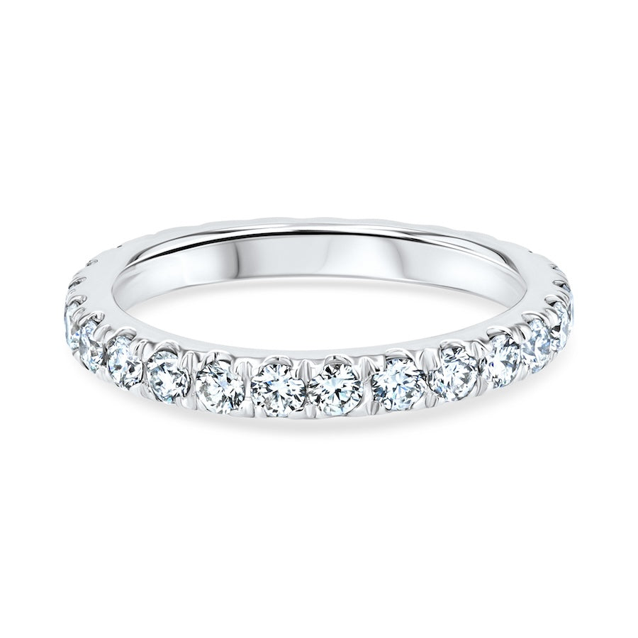 Split-Prong 1.04 Carat Diamond Platinum Eternity Band
