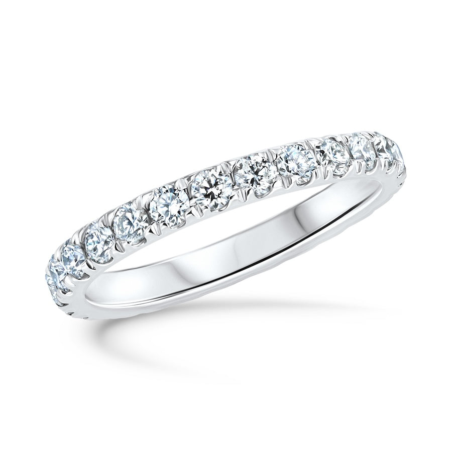 Split-Prong 1.04 Carat Diamond Platinum Eternity Band