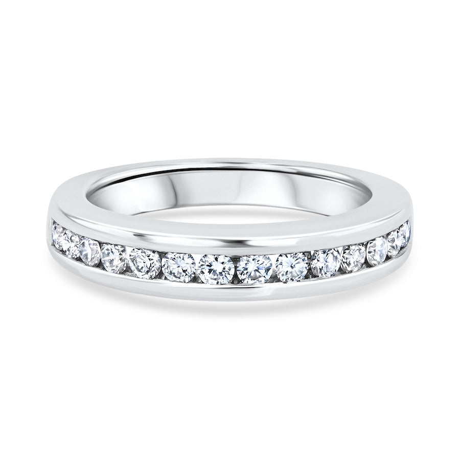 0.36 Carat Diamond Channel-Set Platinum Wedding Band