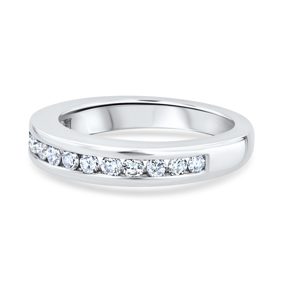 0.36 Carat Diamond Channel-Set Platinum Wedding Band