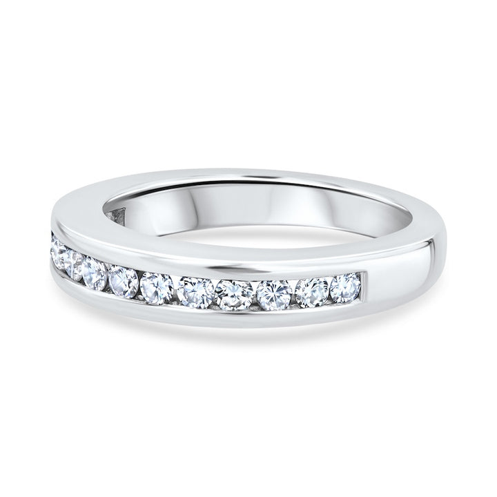 0.36 Carat Diamond Channel-Set Platinum Wedding Band