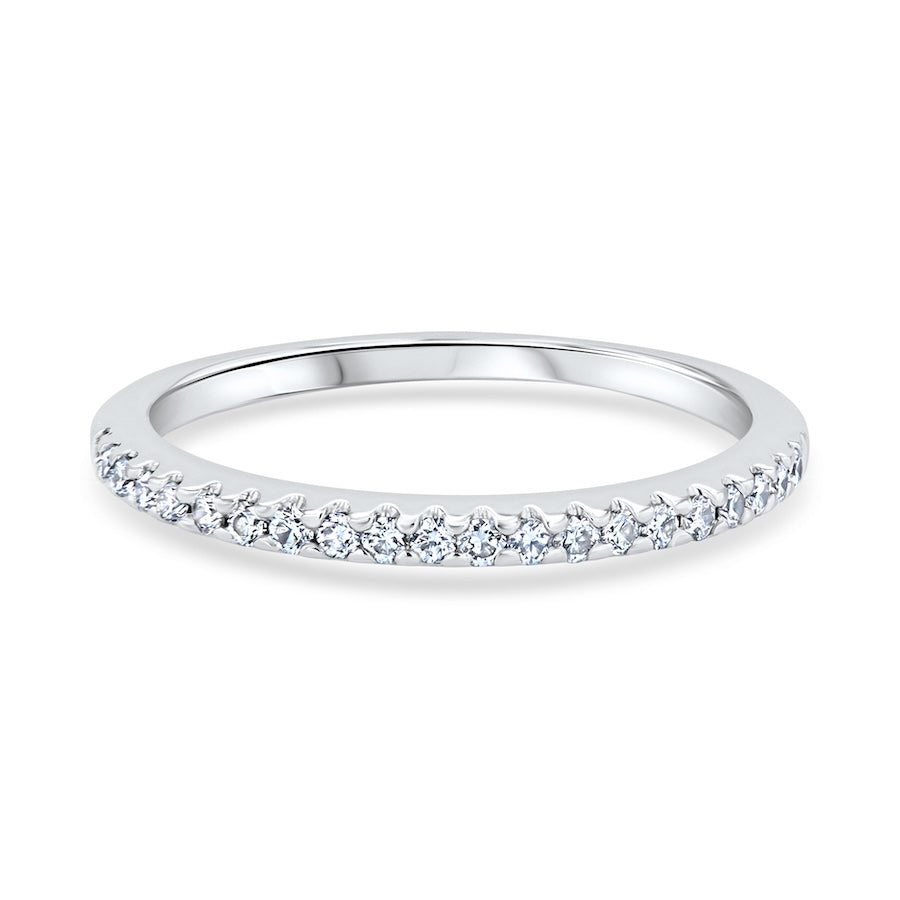 0.20 Carat Diamond Shared-Prong Platinum Wedding Band