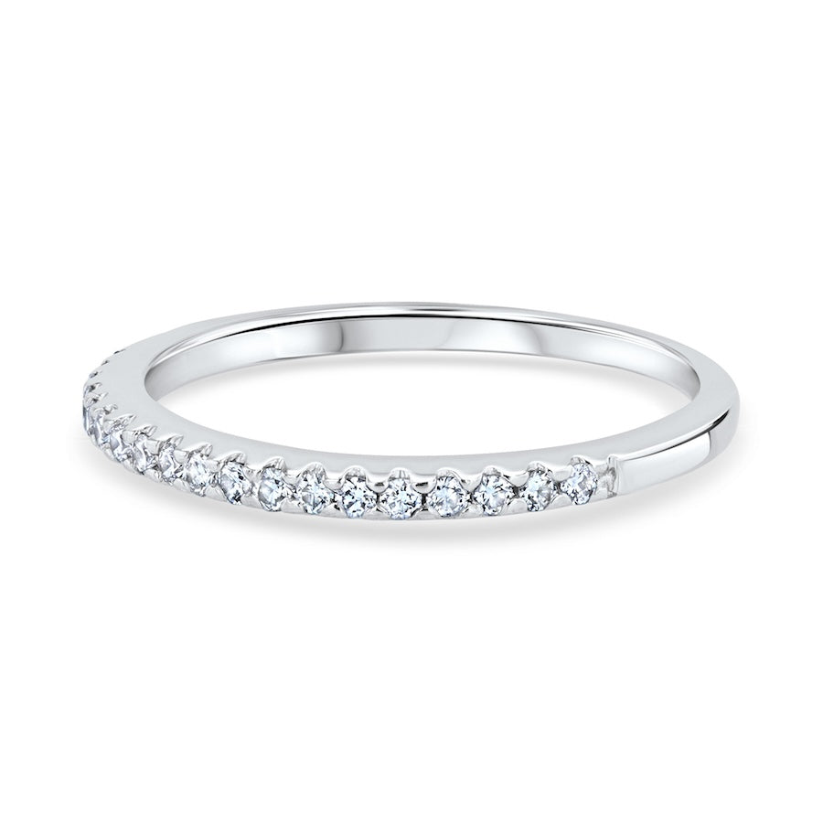 0.20 Carat Diamond Shared-Prong Platinum Wedding Band