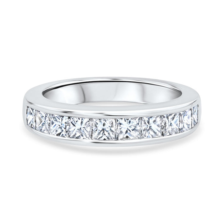 1.05 Carat Princess-Cut Diamond Channel-Set Platinum Wedding Band