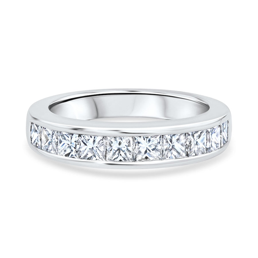 1.05ct Princess Cut Diamond Channel-Set Platinum Band