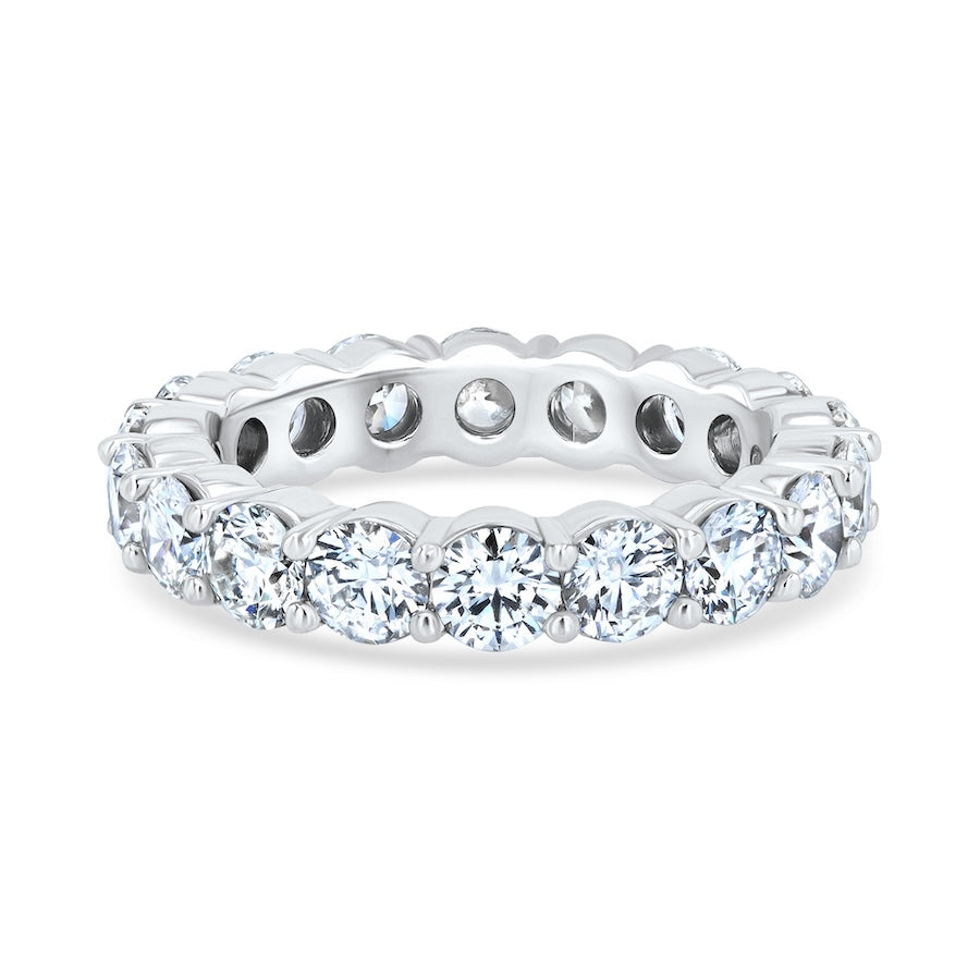 3.58 Carat Diamond Shared-Prong Platinum Eternity Band