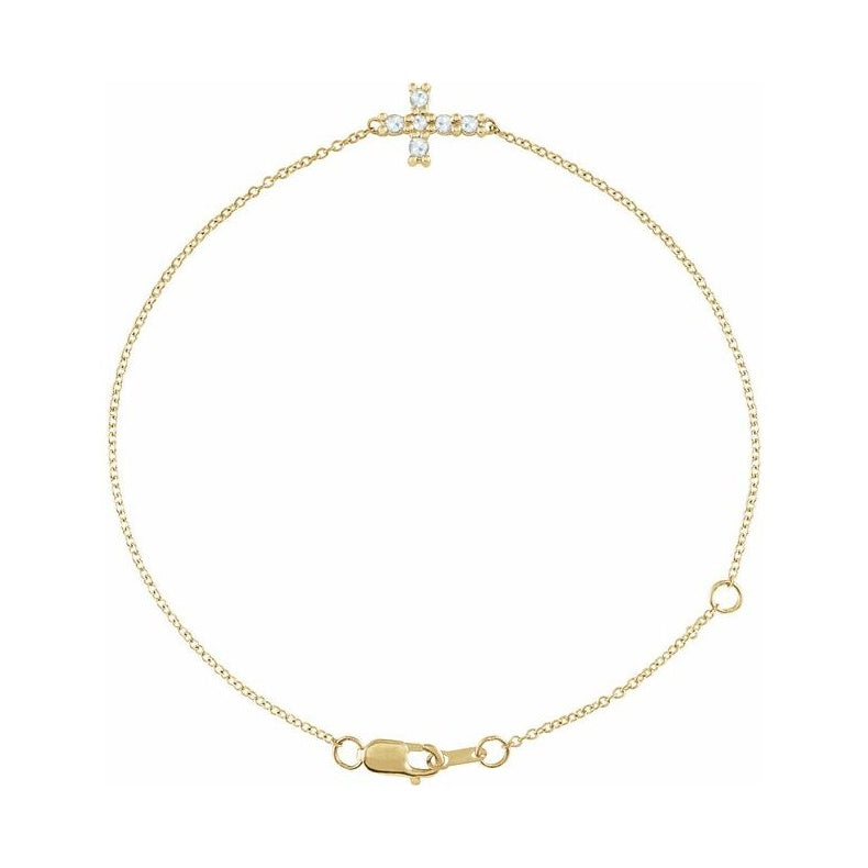 Sideways Cross Bracelet
