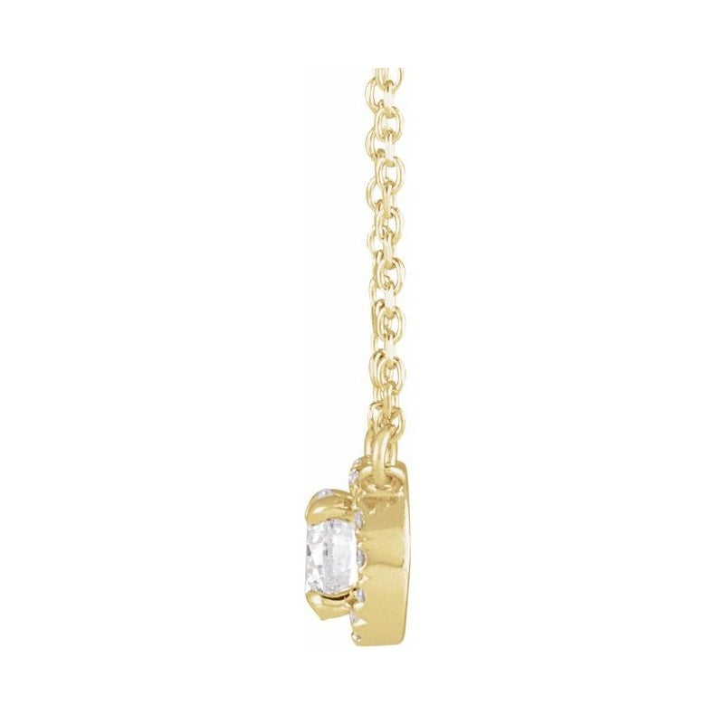 French-Set Halo-Style Necklace or Center