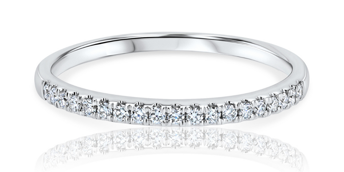 A slim pavé diamond band