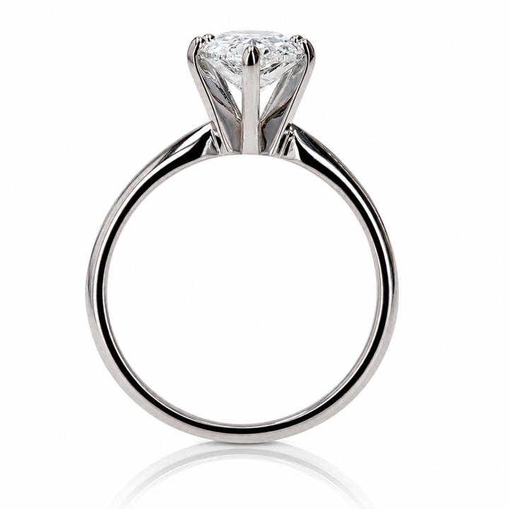 2.01ct Pear-Shaped Natural Diamond Ring in 14K White Gold