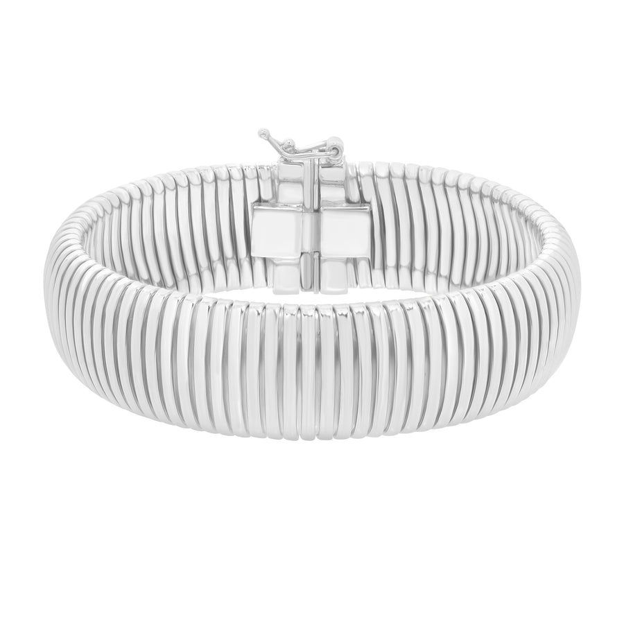 Silver Tubogas 7.25"" 16mm Bracelet