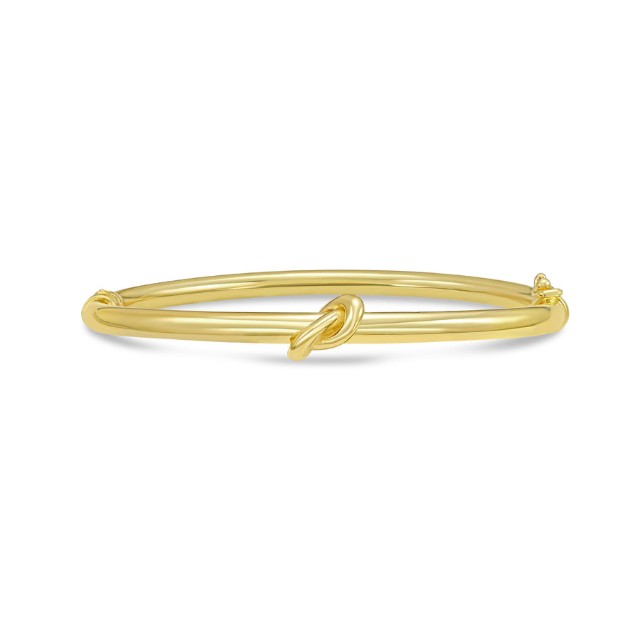 Gold Over Silver Stationed Knot Bangle