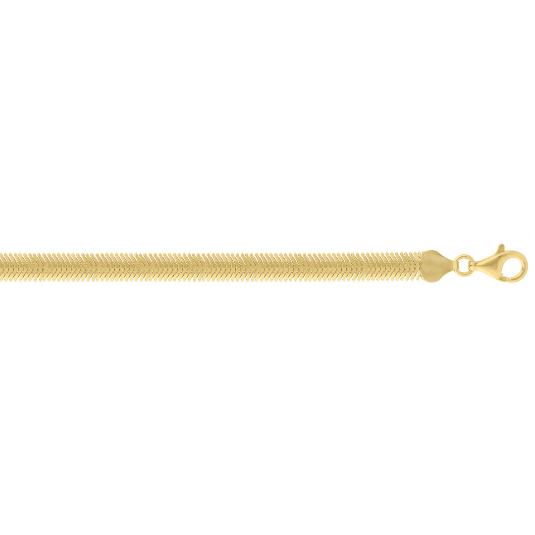 Gold Over Silver 6.4mm Oval Snake Chain