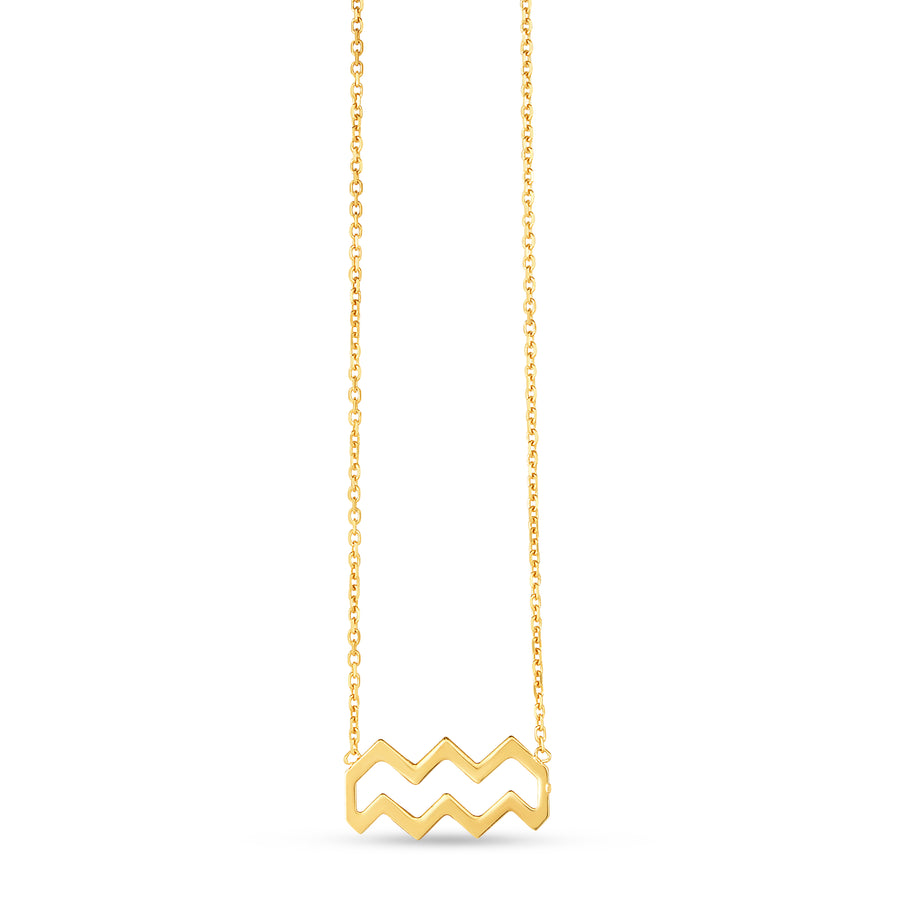 14K Gold Aquarius Necklace