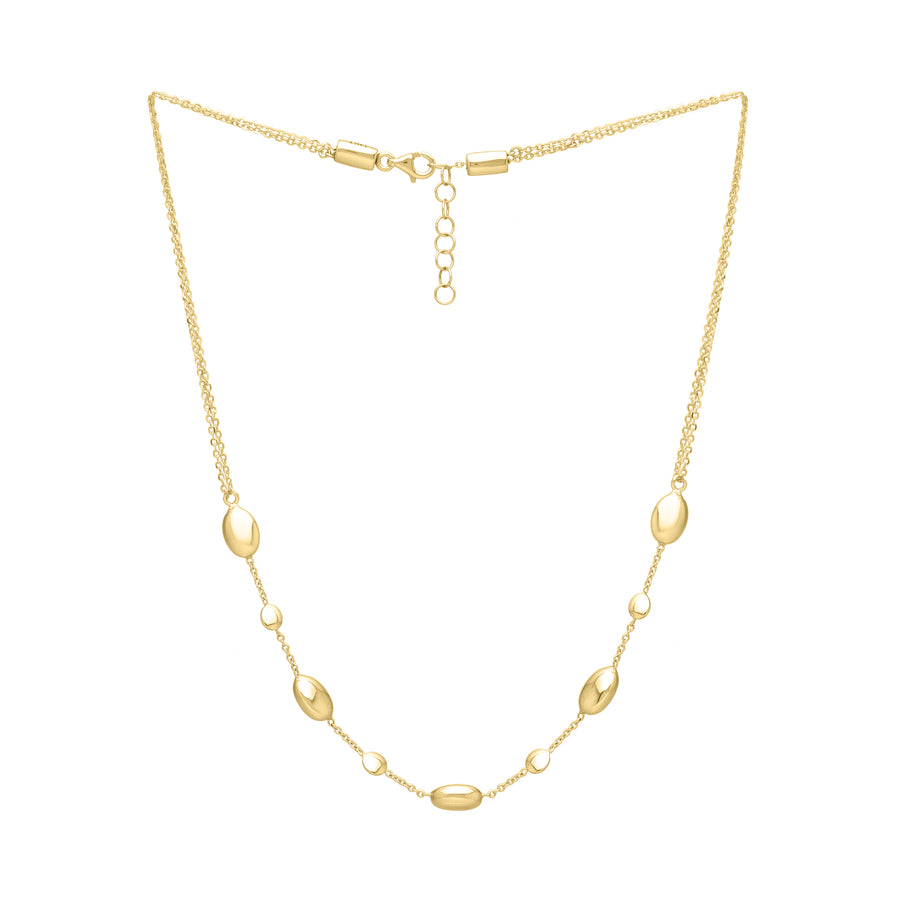 14K Adjustable Puff Pebble Bracelet/Anklet