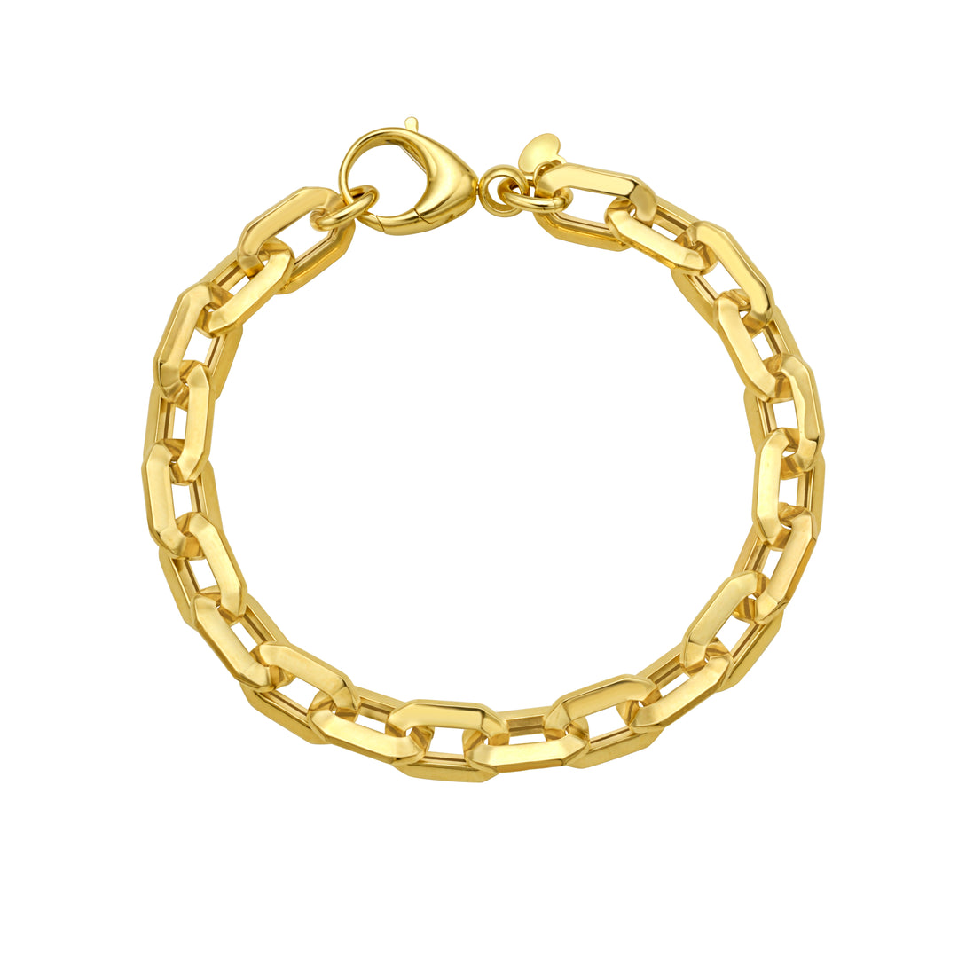 14K Faceted Octagonal Link Chain