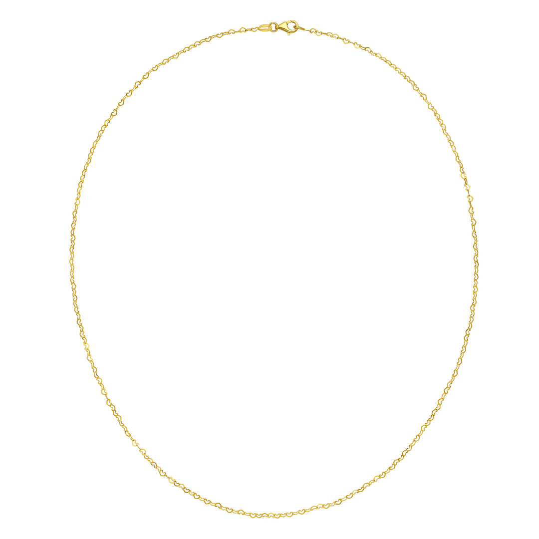 14K Mini Heart Chain Necklace