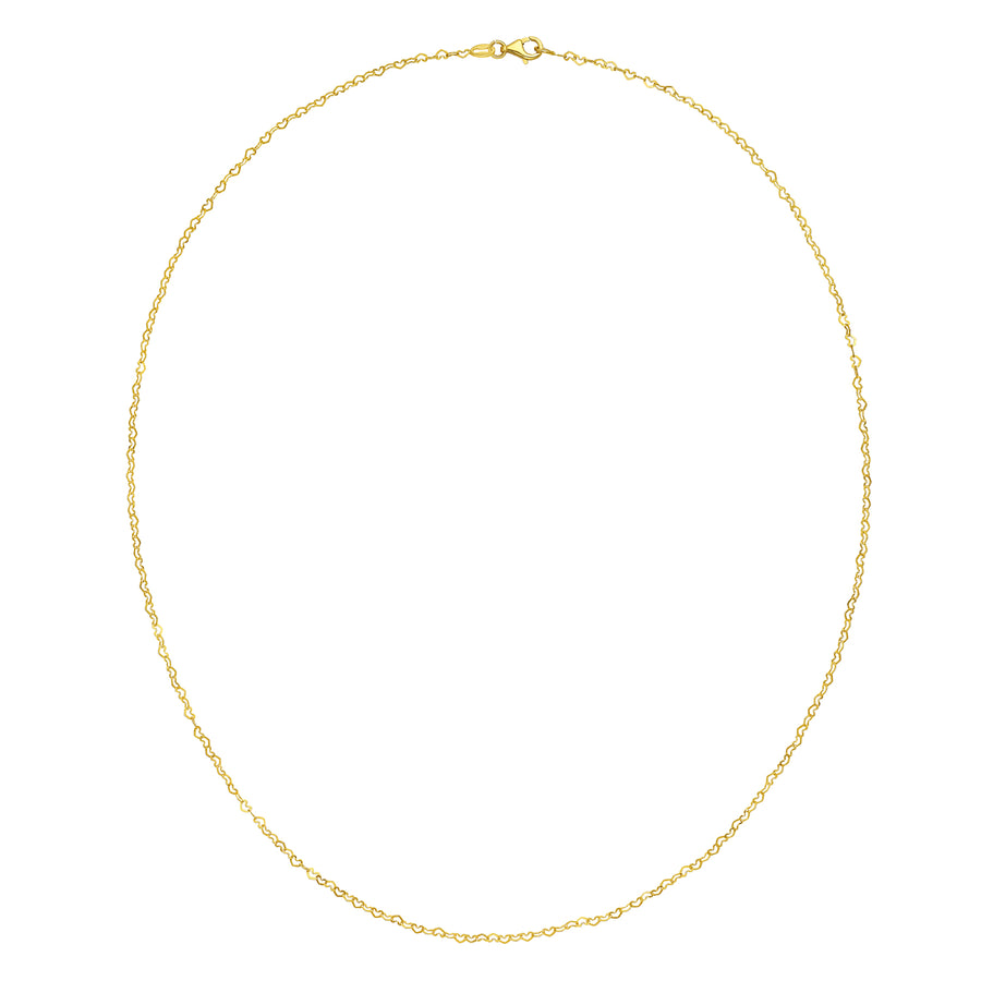 14K Mini Heart Chain Necklace