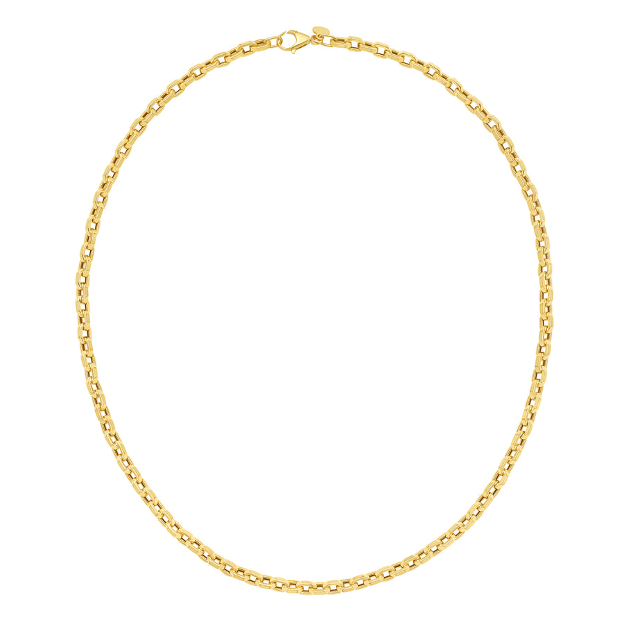 14K Mens Oval Link Necklace