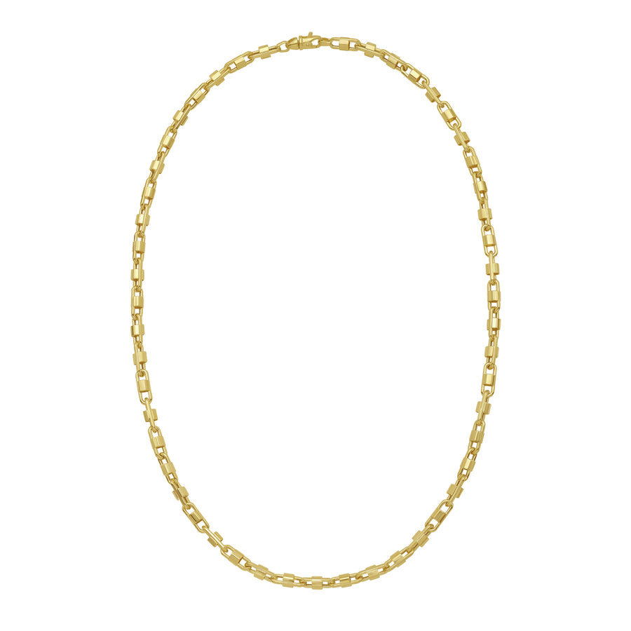14K Gold Square Byzantine Necklace