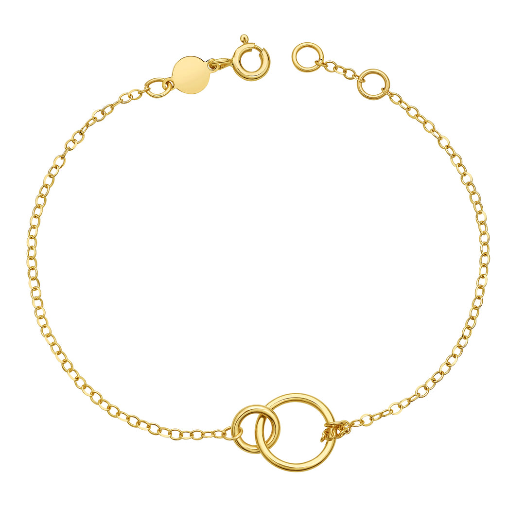 14K Interlocking Circles Bracelet