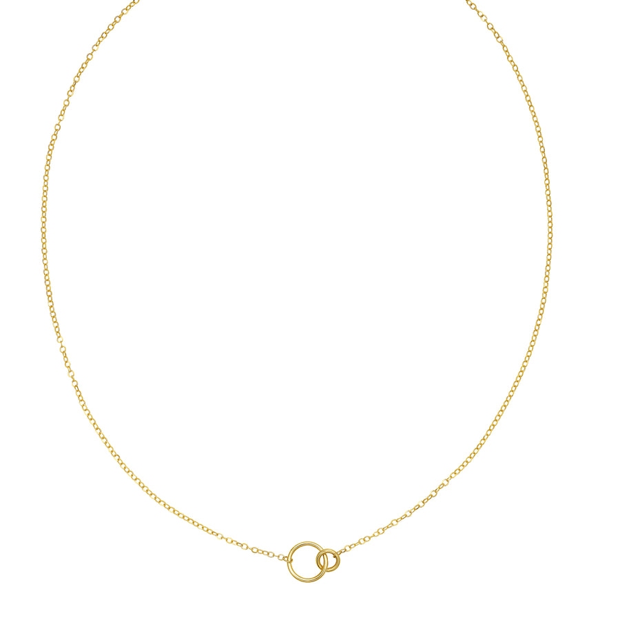 14K Interlocking Circles Necklace
