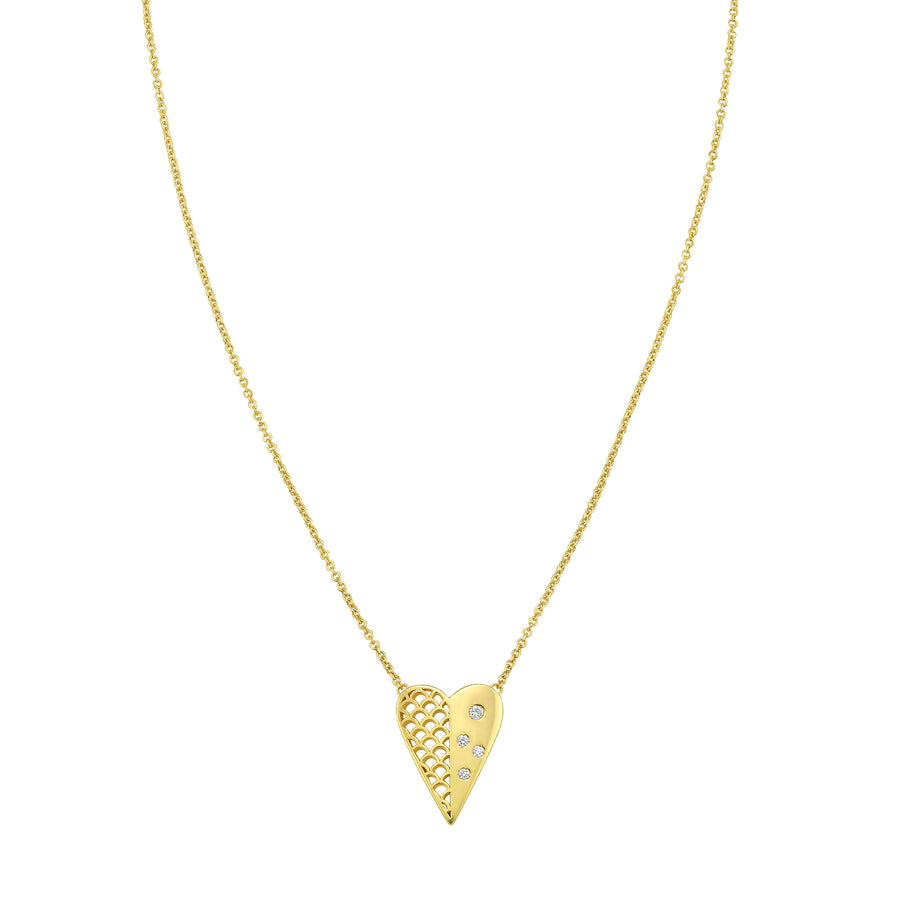 14K Diamond VannÃ¨rie Heart Necklace