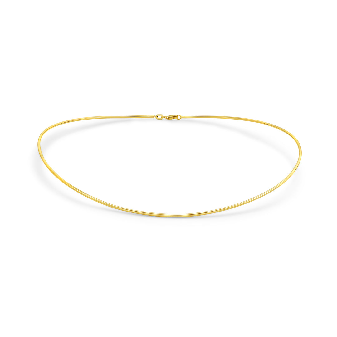 14K 1.4mm High Shine Collar Necklace