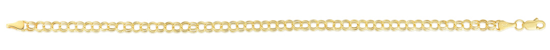 14K Gold Mini Double Link Lite Charm Bracelet