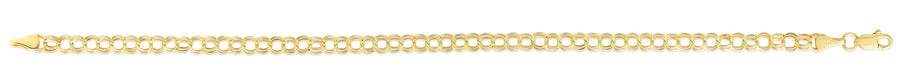 14K Gold Mini Double Link Lite Charm Bracelet