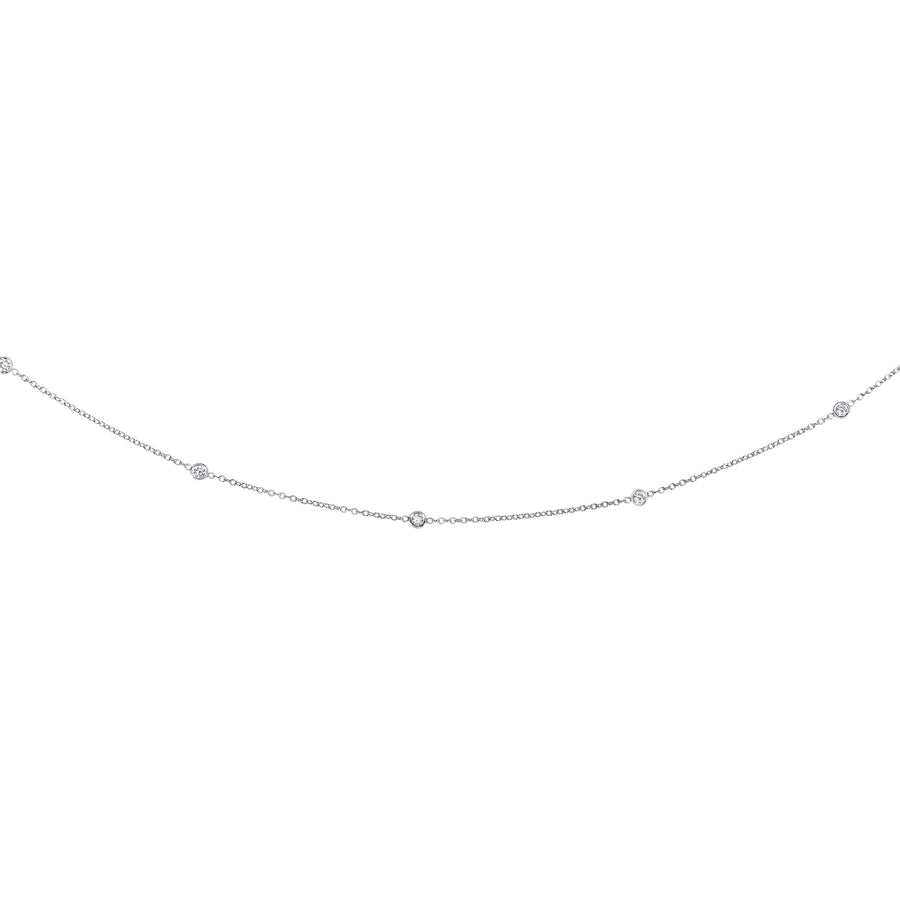 14K Gold .25ct Diamond Station Necklace