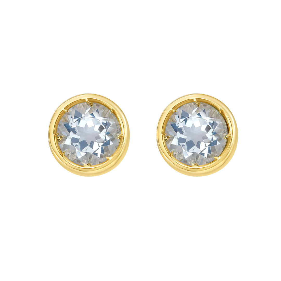 14K Aquamarine Birthstone Earrings