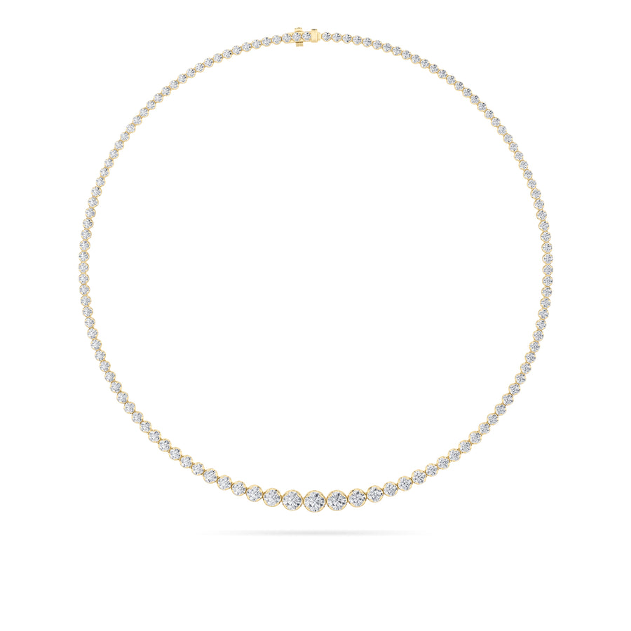 14KY 15.5ct Lab Diamond Tennis Necklace