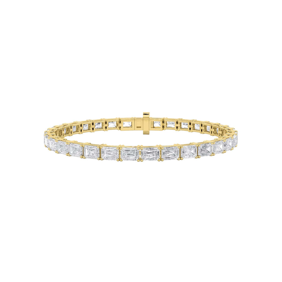 14KY 13ctw Lab Diamond Tennis Bracelet F+VS+