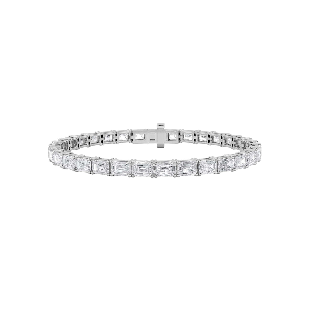 14KW 12ctw Lab Diamond Tennis Bracelet F+VS+