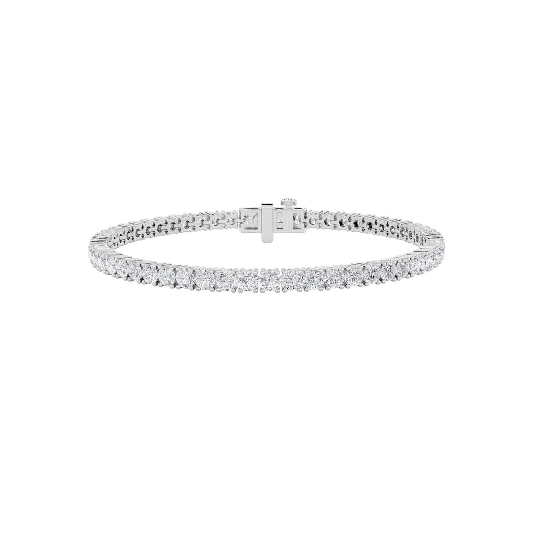 14KW 12ctw Lab Diamond Tennis Bracelet F+VS+